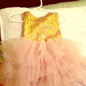 Party dress! Pink and gold!